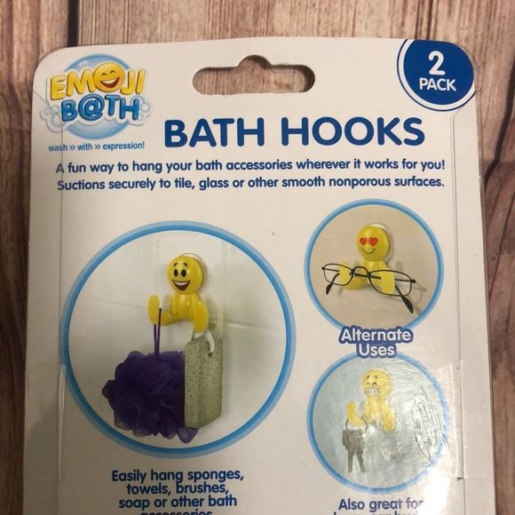 NWT Emoji bath hooks- 2 pack - Picture 5 of 7